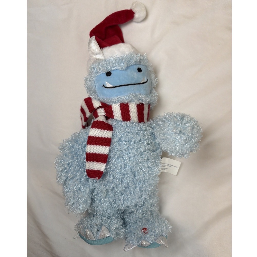 Gemmy Blue Yeti Monster Singing Dancing Christmas Toy Decor Works